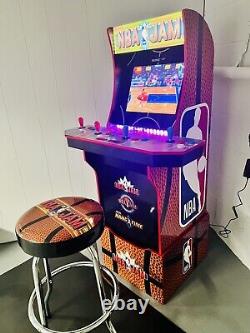 Arcade1up Nba Jam Arcade Machine Avec Riser Light Up Marquee Tabouret Spécial Oup