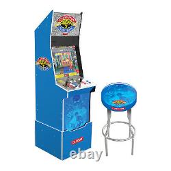 Arcade1up Street Fighter II Grande Blue Arcade Machine Avec Riser Et Tabouret Bundle