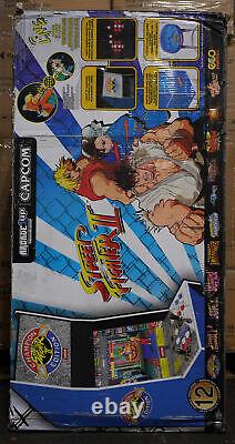 Arcade1up Street Fighter II Grande Blue Arcade Machine W Riser & Stool