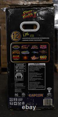 Arcade1up Street Fighter II Grande Blue Arcade Machine W Riser & Stool