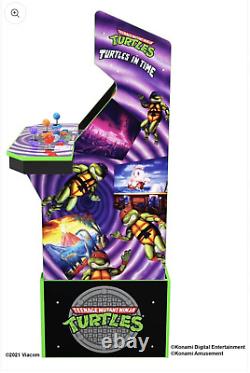 Arcade1up Teenage Mutant Ninja Turtles Arcade Machine W Riser & Stool