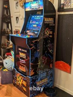 Arcade 1up 4ft Marvel Super Heroes À La Maison Arcade Machine + Riser