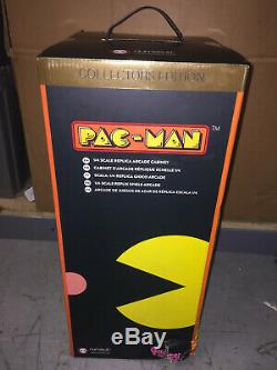 Armoire D'arcade Officielle À L'échelle 1/4 Pac-man Machine & Coin 16.9 Rétro-éclairé Nouveau- Lire