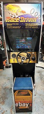 Atari Race Drivin'classic Arcade Sit Down Driving Racing Machine De Jeu Vidéo