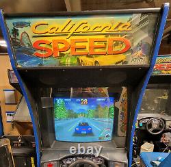 California Speed Car Racing Arcade Driving Video Game Machine Fonctionne Très Bien