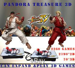 Console De Jeux D'arcade Séparables De 2260 Jeux Double Bâtons Pandora Treasure 3d Hd