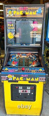 Dédié 1982 Bally Midway Baby Pac-man Vidéo Arcade/pinball Machine Hybride