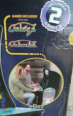 Galaga / Galaxian Arcade 1up Machine 4ft Gameroom Marque Nouveau! Nostalgique