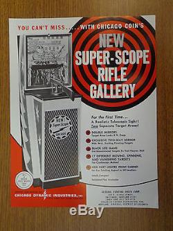 Ground-resté Chicago Coins Super Scope Rifle Vintage Arcade Gun Game