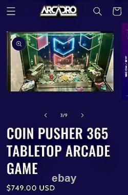 Jeu d'arcade de table Coin Pusher 365 par Arcadro www.arcadro.com