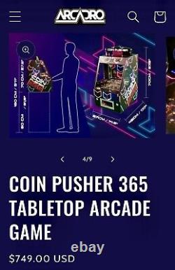 Jeu d'arcade de table Coin Pusher 365 par Arcadro www.arcadro.com