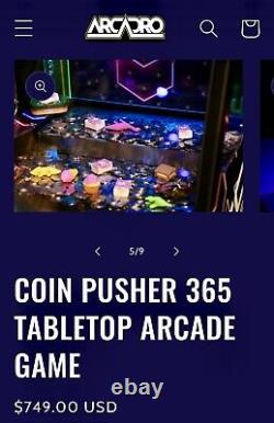 Jeu d'arcade de table Coin Pusher 365 par Arcadro www.arcadro.com