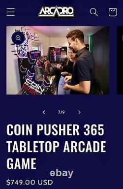 Jeu d'arcade de table Coin Pusher 365 par Arcadro www.arcadro.com