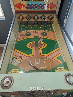 Jeu de baseball Pitch and Bat de l'arcade Play Ball de Midway de 1965 à 100% fonctionnel Flipper