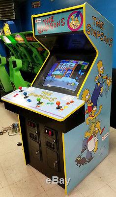 La Machine De Jeu Vidéo Pleine Grandeur Simpsons Arcade! 4 Joueurs! Fonctionne Très Bien