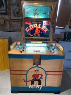 Machine D'arcade De Hockey Des Gardiens De Pièce De Chicago 1946