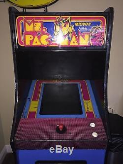 Machine De Jeu D'arcade D'upright Vintage Des Années 1980 Mme Pac Man! Rare