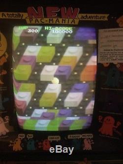 Machine De Jeu Vidéo D'arcade Verticale De Pacmania Vintage Grande Condition De Travail