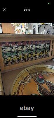 Machine à boule vintage rare de 1937 Ricochet de Stoner Manufacturing Game Arcade