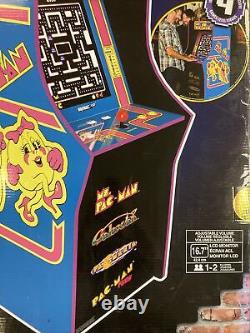 Machine d'arcade Arcade1Up Ms Pacman avec 4 jeux, sans élévateur, neuf dans sa boîte scellée (NIB)