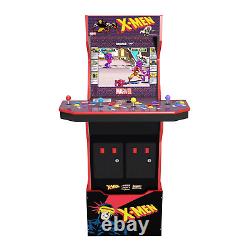 Machine d'arcade Arcade 1Up X-Men Captain America Avenger avec socle et tabouret pour 4 joueurs