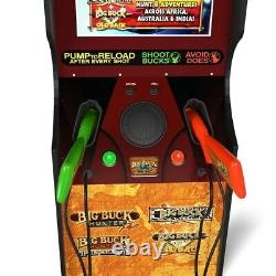 Machine d'arcade Big Buck World d'Arcade1up, 4 pieds de haut, 4 jeux classiques