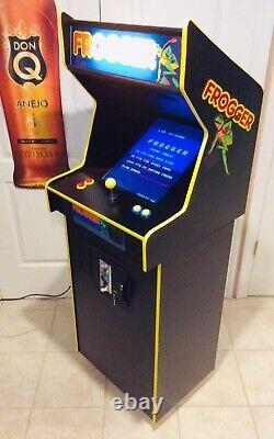 Machine d'arcade FROGGER personnalisée à l'échelle 1/4 (60 jeux classiques) avec porte-monnaie