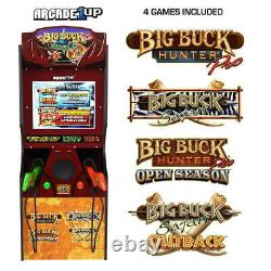 Machine d'arcade classique Big Buck Hunter World Arcade1Up de 4 ft avec 2 fusils à lumière