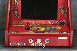 Machine d'arcade classique avec bar / dessus de table et 412 jeux classiques, bordure rouge