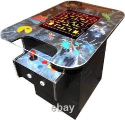 Machine d'arcade cocktail professionnelle en taille réelle pour 2 joueurs avec écran LCD Pro - 60 jeux