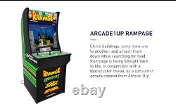 Machine de jeu d'arcade Arcade1up RAMPAGE - Modèle 6657 avec 4 jeux en 1