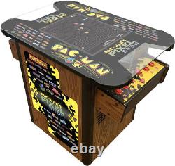 Machine de jeu d'arcade NAMCO PAC-MAN PIXEL BASH avec cabinet en bois grainé table cocktail