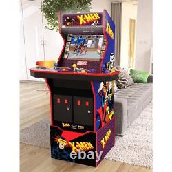 Machine de jeu d'arcade X Men 4 joueurs avec socle de cabinet, tabouret, pour salle de jeux, bar, cadeau