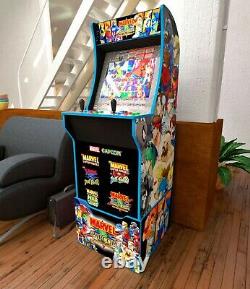 Marvel Vs Capcom Arcade 1up Machine Cab + Tabouret + Riser 5 Jeux Édition Limitée