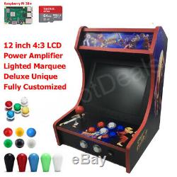 Mini Bartop Arcade Cabinet Game Machine Raspberry Pi B + Rétro Console De Jeu 64gb