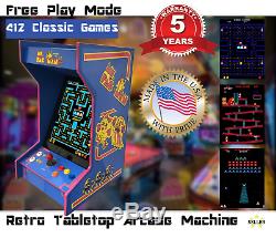 Mme Pac-man Vertical Bartop / Arcade Machine-tabletop 412 Retro Jeux / Rose Garniture