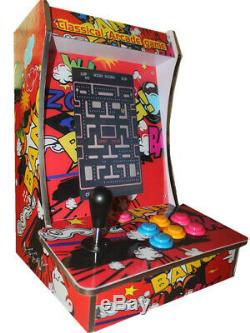 Mme Pac-man Vertical Bartop / Cocktail Arcade Machine Tabletop Avec 412 Classic Games