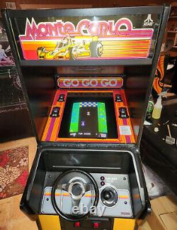 Monte Carlo Vidéo Arcade Jeu Machine Atari Racing Travaillant, Clean, Très Rare