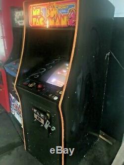 Ms. Pac-man Arcade Game Machine Pleine Grandeur 1982 Midway Ramasser Seulement