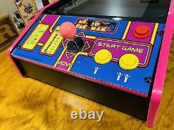 Ms. Pac-man Pink Edition Table Top (cocktail) Arcade Machine Avec 60 Jeux Classiques