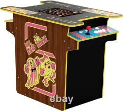 Ms. Pac-man Retro Arcade1up Tête-à-tête Cocktail Table Machine Avec 8 Jeux En 1