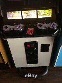 Nintendo Super System Arcade Cabinet Machine Avec Super Mario Tennis Et F-zero