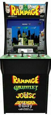 Nouveau Arcade1up Machine Rampage + Gauntlet + Joust + Defender Machine Avec 17 LCD