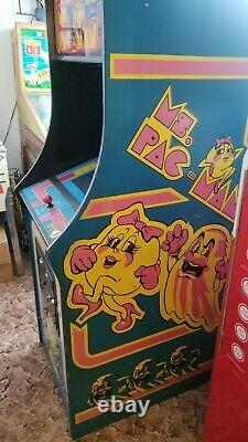 Original 1980 Ms Pac-man Machine Par Bally Midway Pièce Pleine Taille Op Arcade Pacman