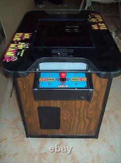 PAC-MAN ou Mme Restored Original Cocktail Table Jeu d'arcade vidéo avec garantie