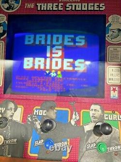 Rare 3 Trois Stooges Jeu De Machine D'arcade Brides Est Brides Mylstar Gottlieb Fonctionne