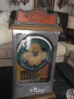 Rare Vintage 1931 Whoopee Ball Table Jeu De Penny Arcade De Travail