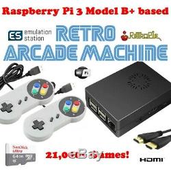 Raspberry Pi 3 Modèle B + Retro Arcade Console Machine Sur 21000 Jeux Retropié