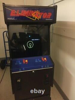 Sega Eliminator 2 Lecteur De Travail Vector Arcade Machine! Très Rayonnée