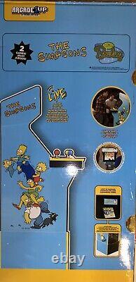 Simpsons Arcade Machine Avec Riser & Light Up Marquee New Sealed